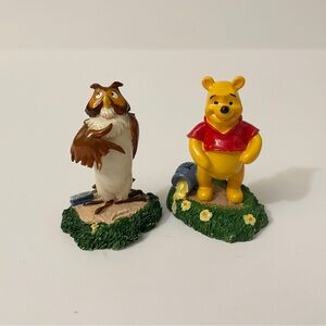 Disney Winnie the Pooh & Owl Miniature Figurines Lot of 2